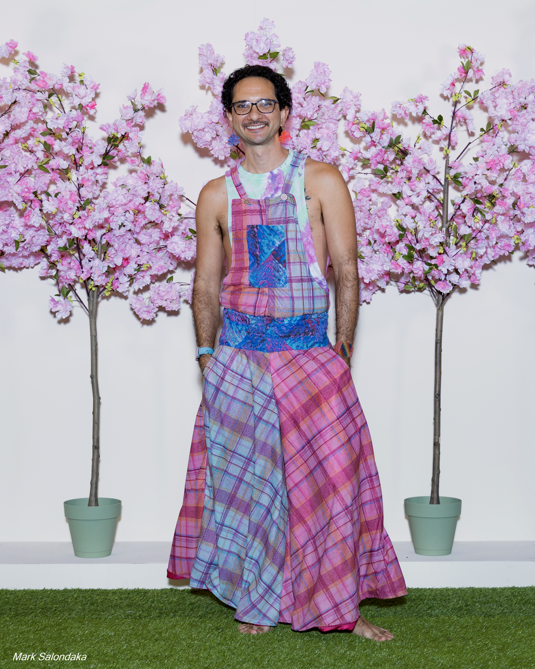 Model: Joey. Wearing: Flare! Overalls