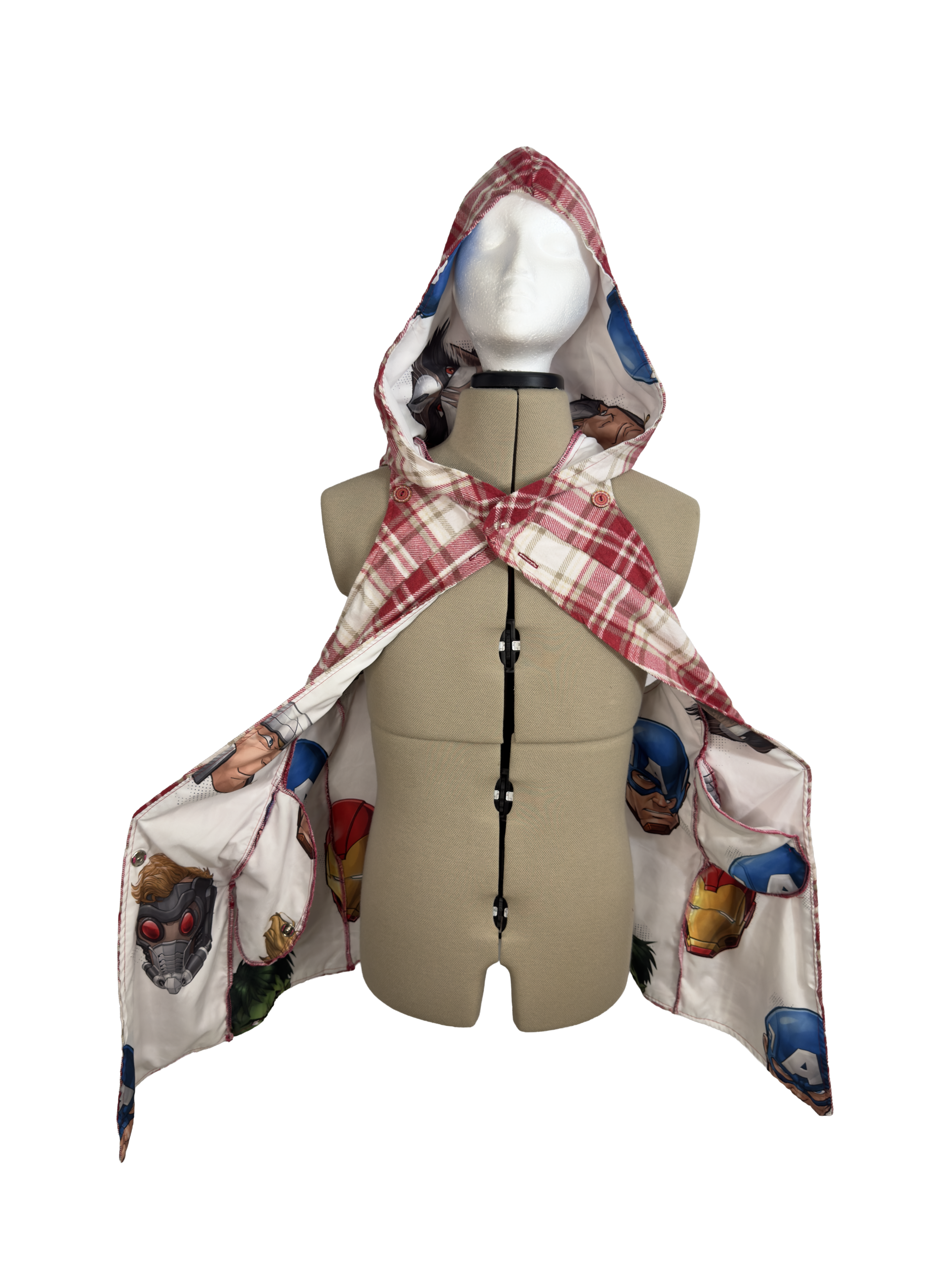 Scarlet Hero Cowled Cloak (Non-Reversible)