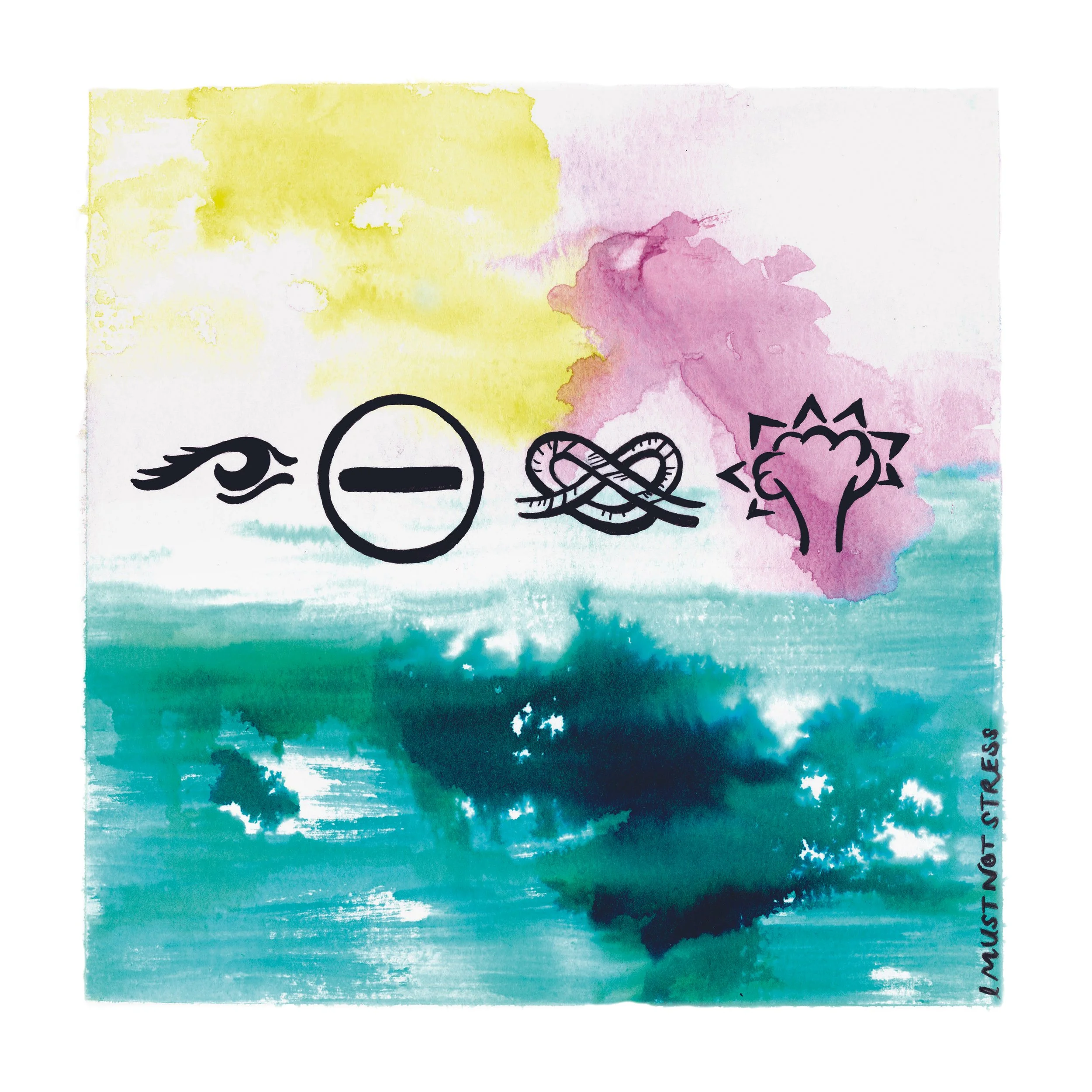 I must not stress pictograms - watercolour