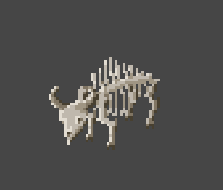 Skeleton Bison animation clip, The Eternal Guest
