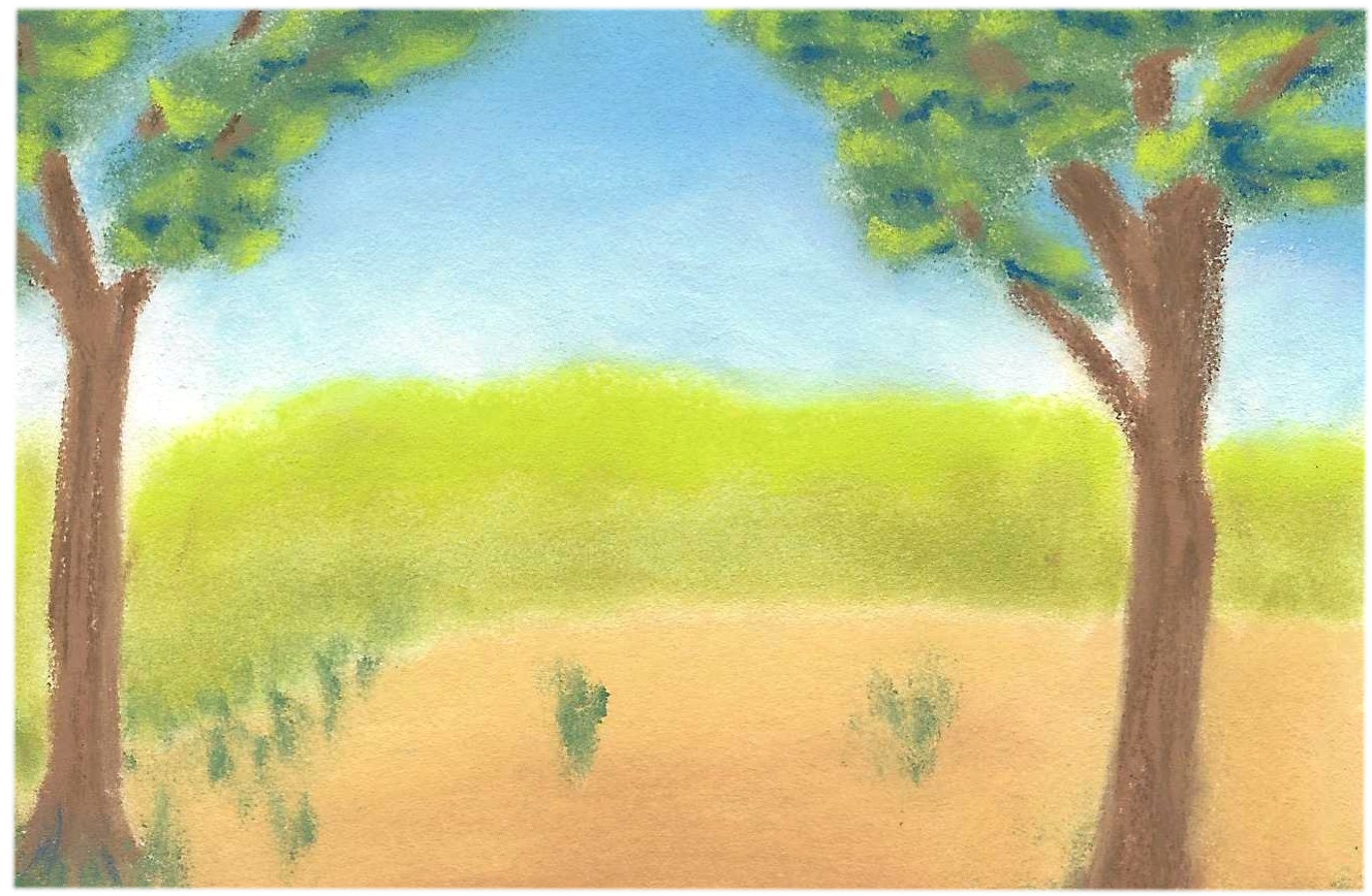 Background 3 of 4, The Generous Muskoom, Thatgamecompany x COREBLAZER game jam, Chalk Pastel