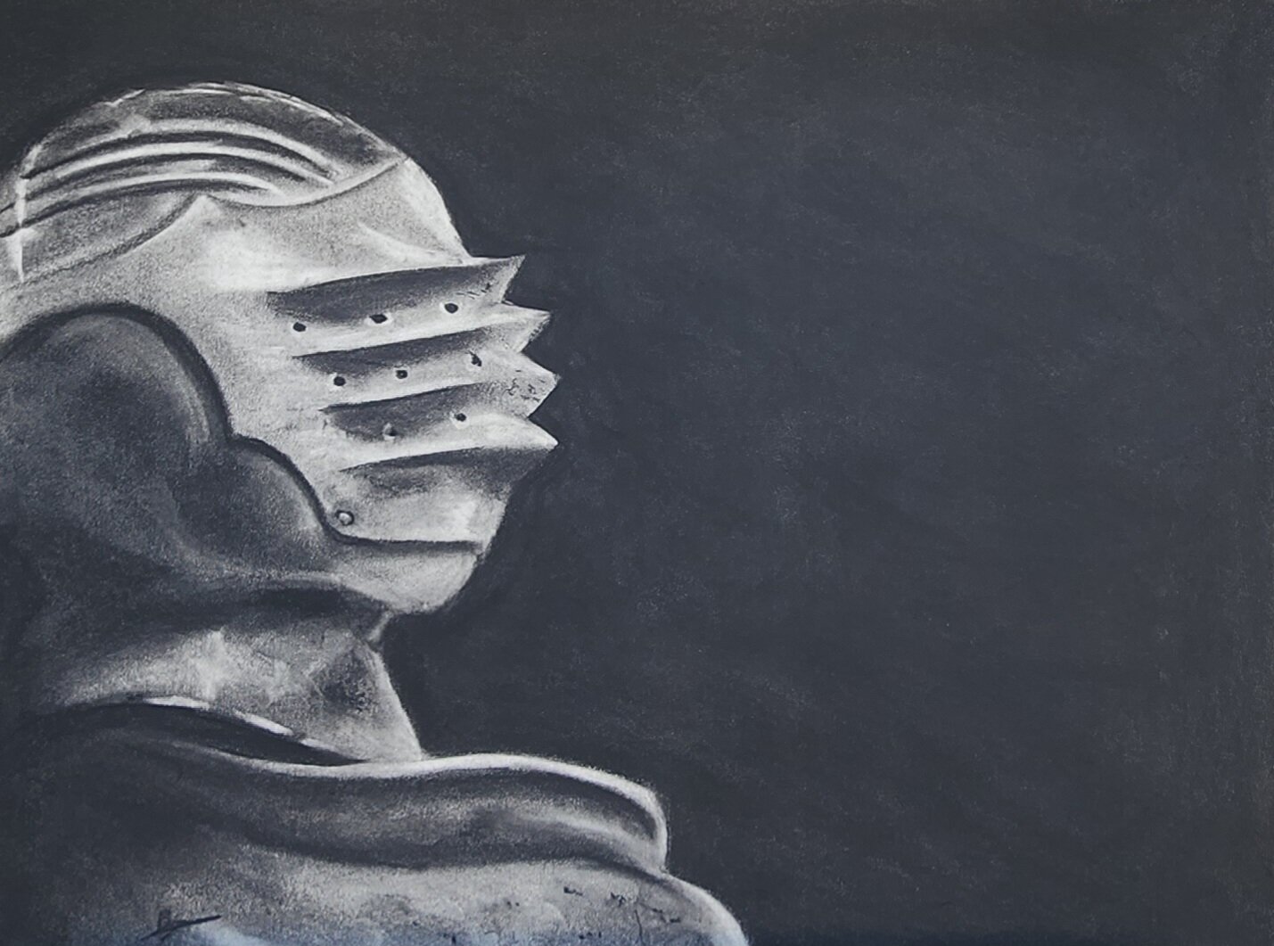 Charcoal knight on 18x24 paper