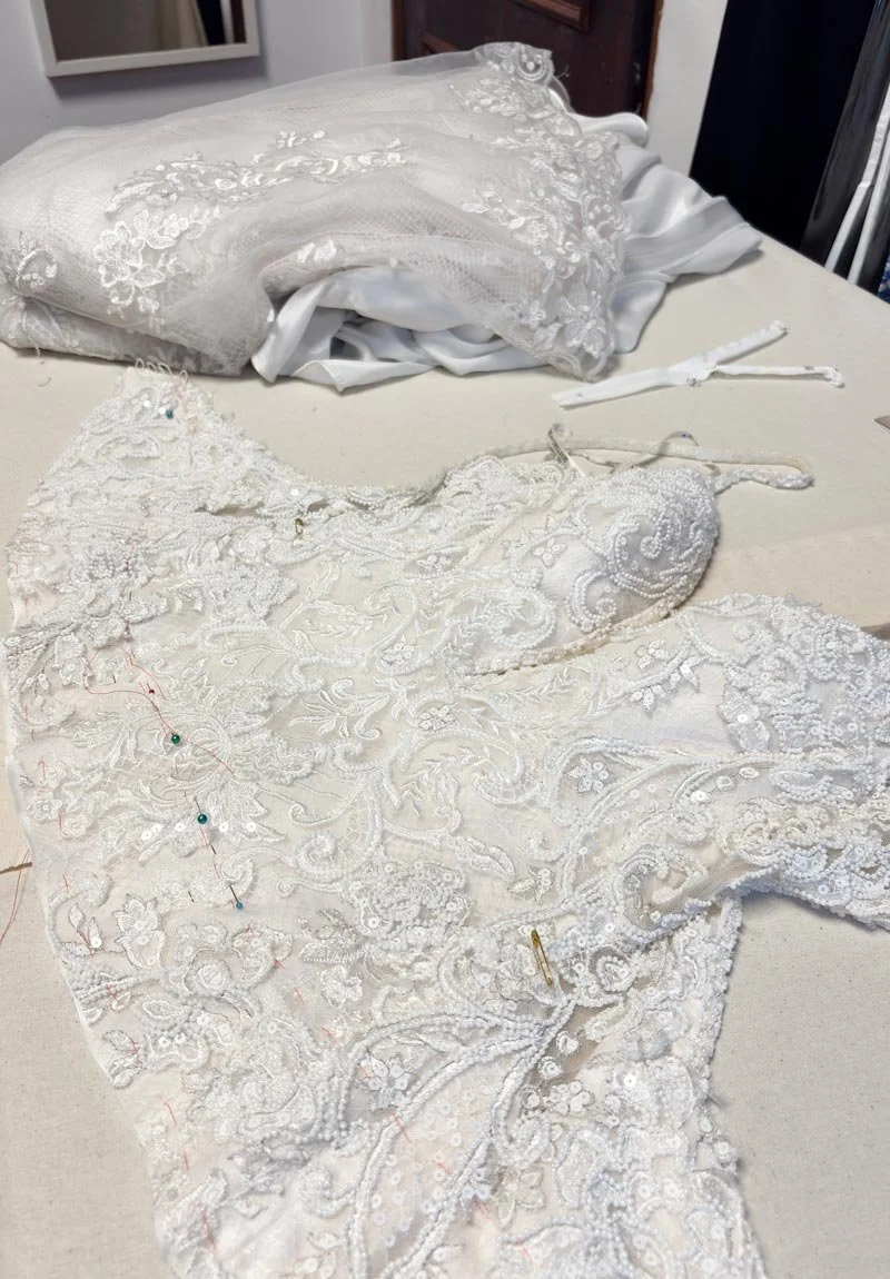 Deconstructed wedding gown in Singapore