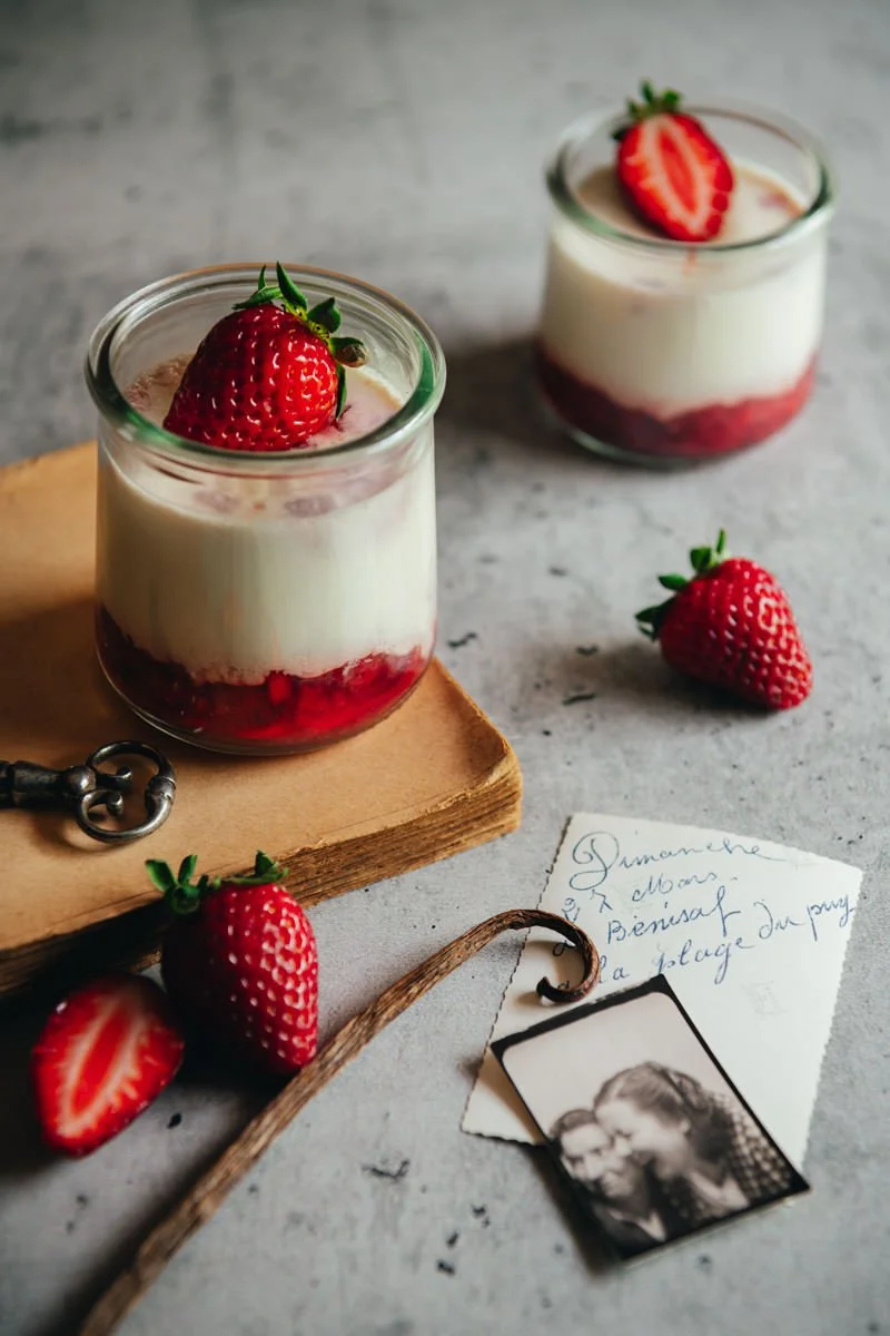 Panna cotta à la fraise