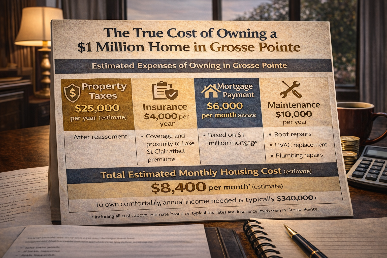 The True Cost of Owning a $1 Million Home in Grosse Pointe