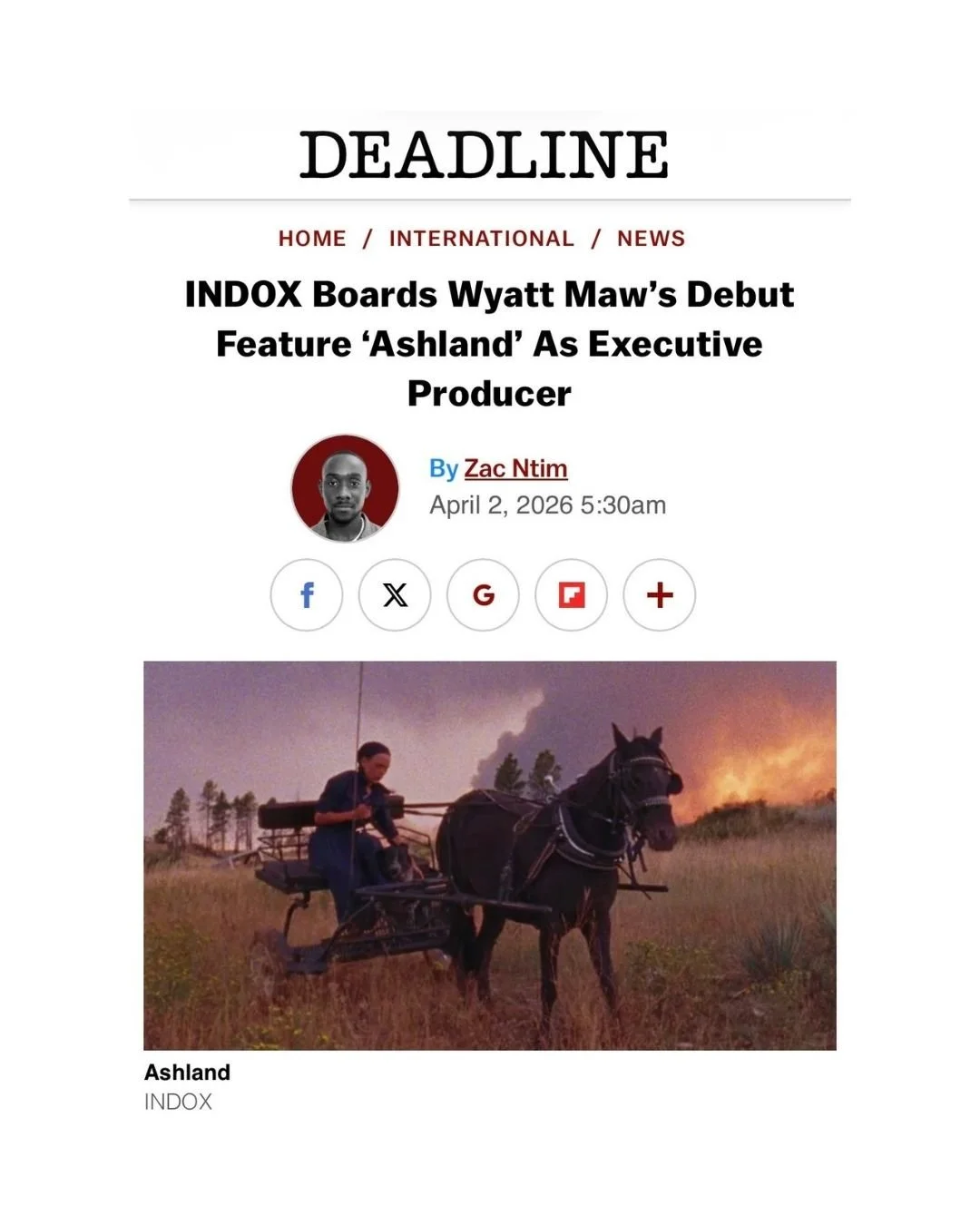 New Titles // Executive Producer Announcement

As reported by @deadline we are extremely excited to announce that INDOX has boarded its first title as an Executive Producer!

ASHLAND // dir. @wyattmaw (Post-Production)

Directer Wyatt writes: "L