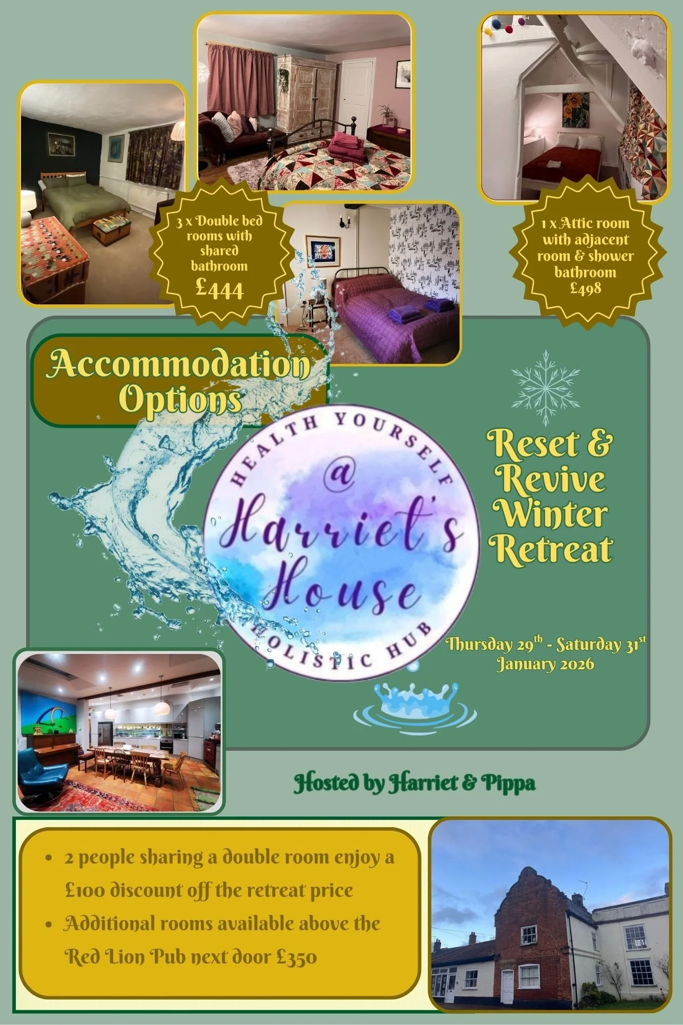 retreat accommodation Harriets House Coltishall