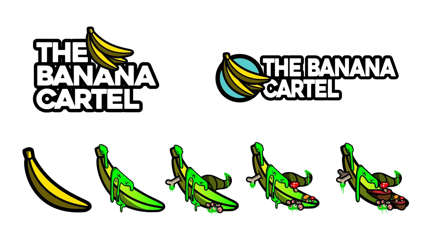 The Banana Cartel, Character design, illustration & generative art 2