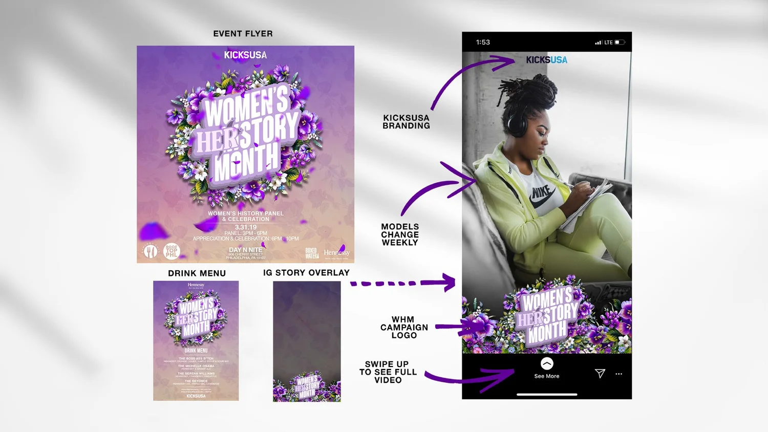 Women's History Month, Event design & UI 11