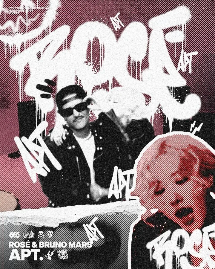 N&ordm;77 // meet me at the APT APT
Swipe for procreate process.
@roses_are_rosie @brunomars 
-
Made with procreate, photoshop and after effects.
#graphicdesign #motionposter #art #kpop #typography