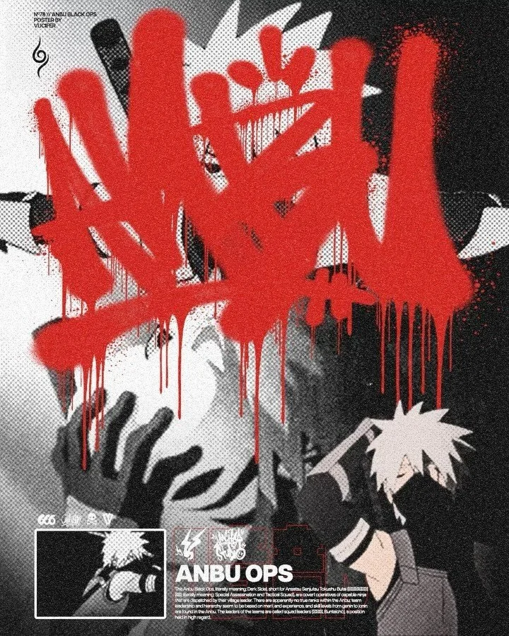 N&ordm;78 // anbu
Swipe for type process
&mdash;
Made with photoshop, after effects and procreate
#graphicdesign #art #naruto #poster #typography