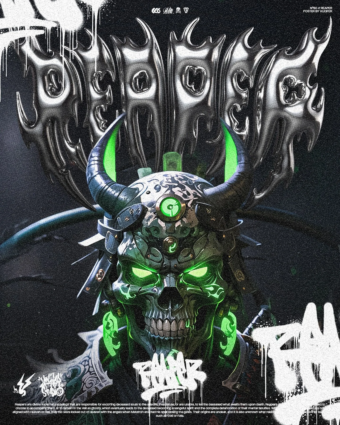 N&ordm;80 // reaper $hit 
Swipe for type process
&mdash;
Made with procreate, photoshop, illustrator and dimension
#graphicdesign #art #typography #poster #typegang