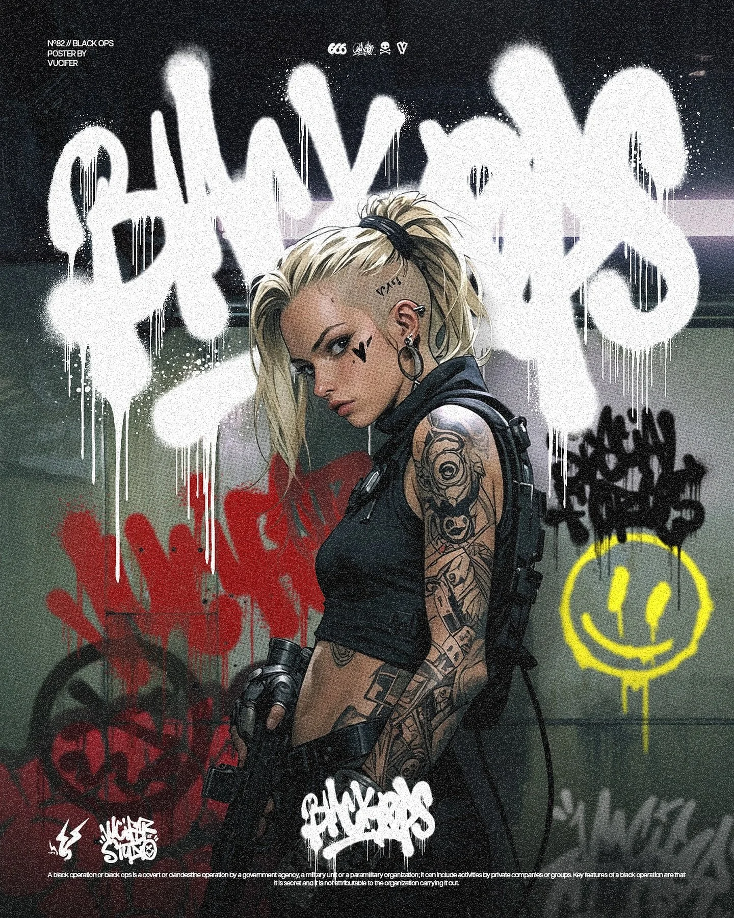 N&ordm;82 // black op$
Swipe for type process
&mdash;
Made with photoshop and procreate
#graphicdesign #art #poster #typography #lettering