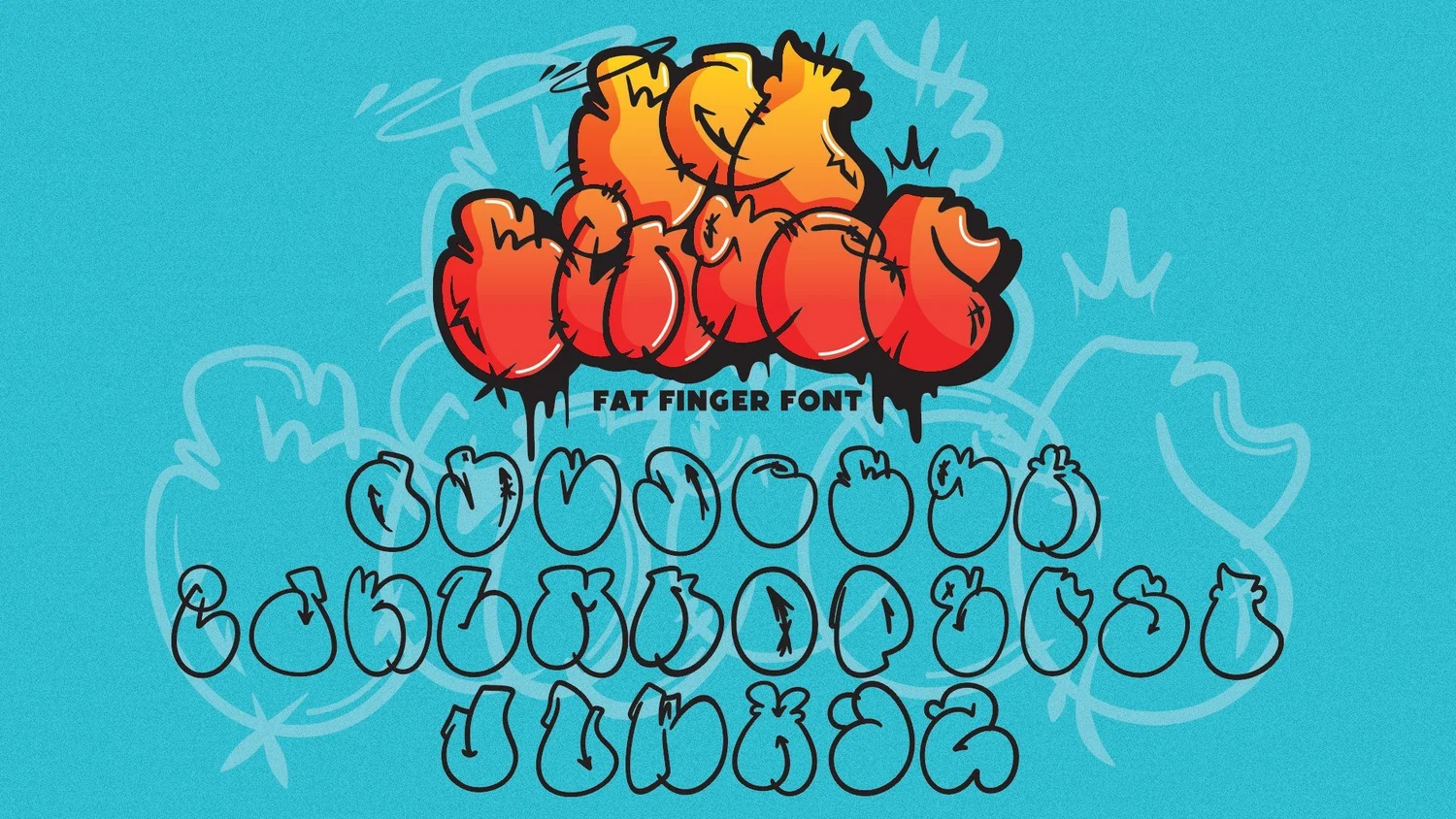Fat Finger Font, Custom display typeface 2