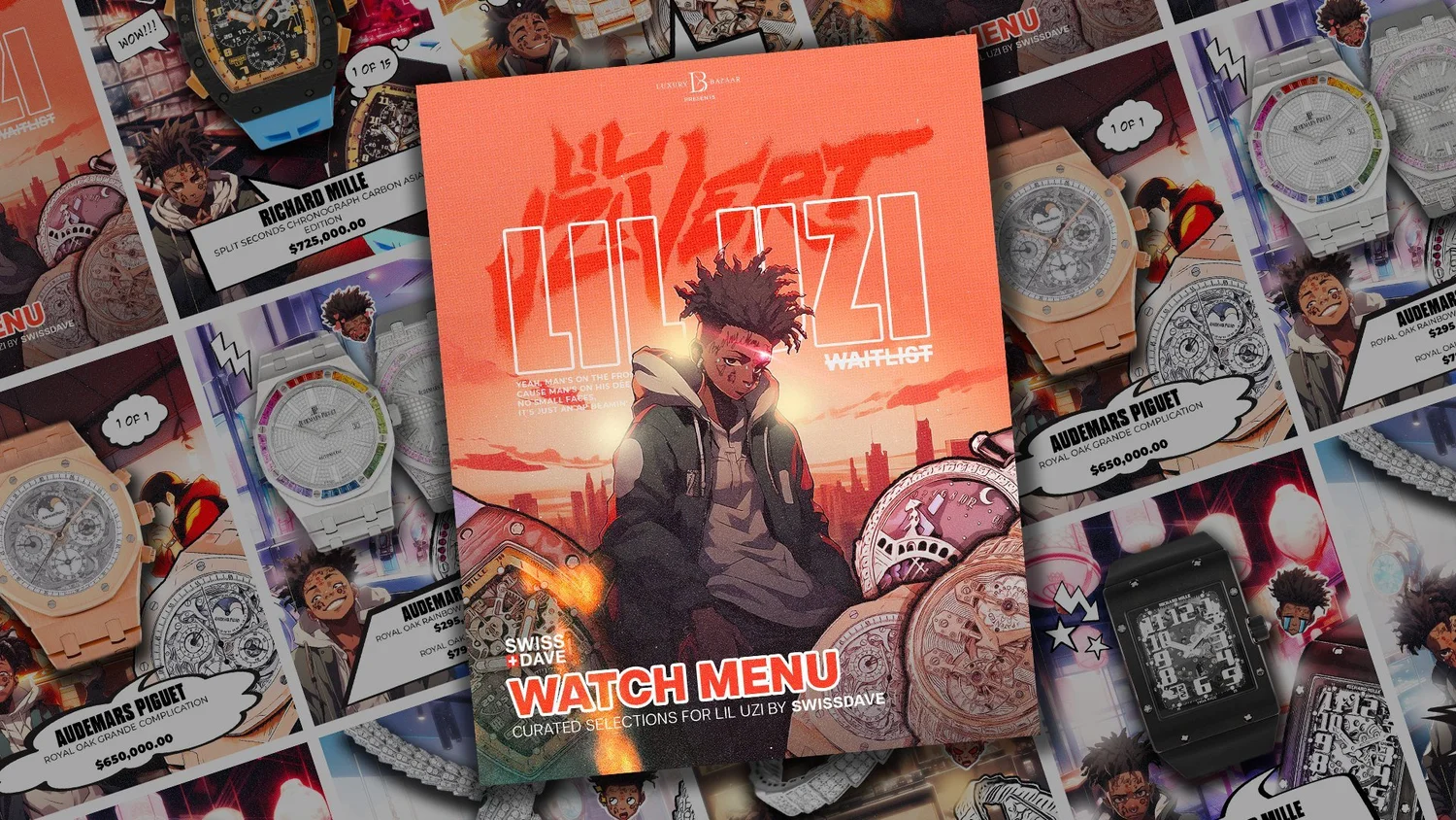 Luxury Bazaar × Lil Uzi Vert, Watch menu cover