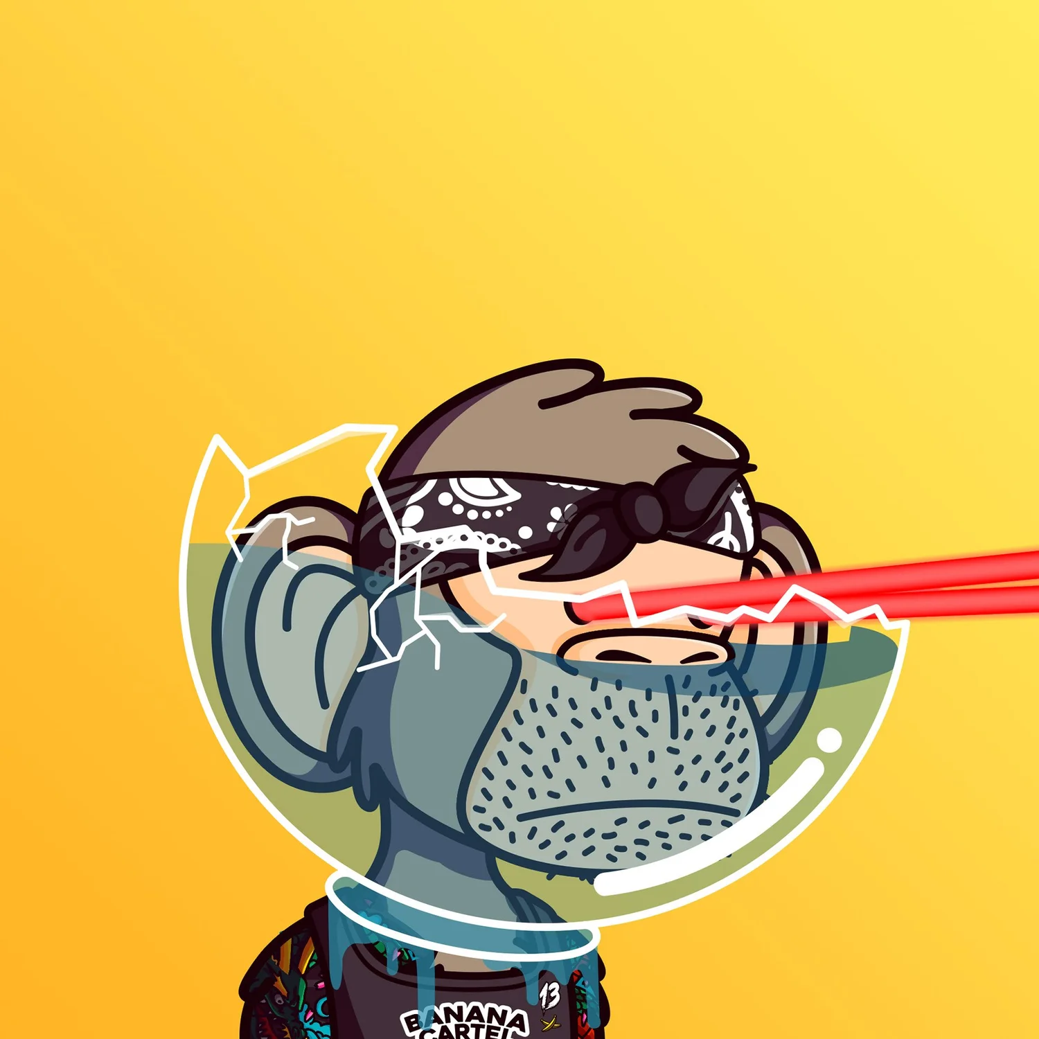 The Banana Cartel, Character design, illustration & generative art 44