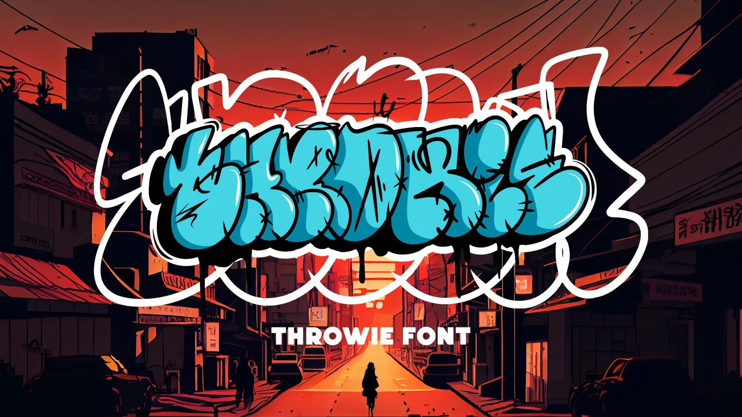 Throwie Font, Custom graffiti typeface cover
