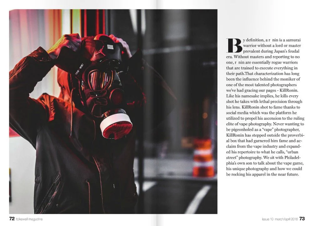 Tokewell Magazine feature introducing Killronin, a Philadelphia photographer
