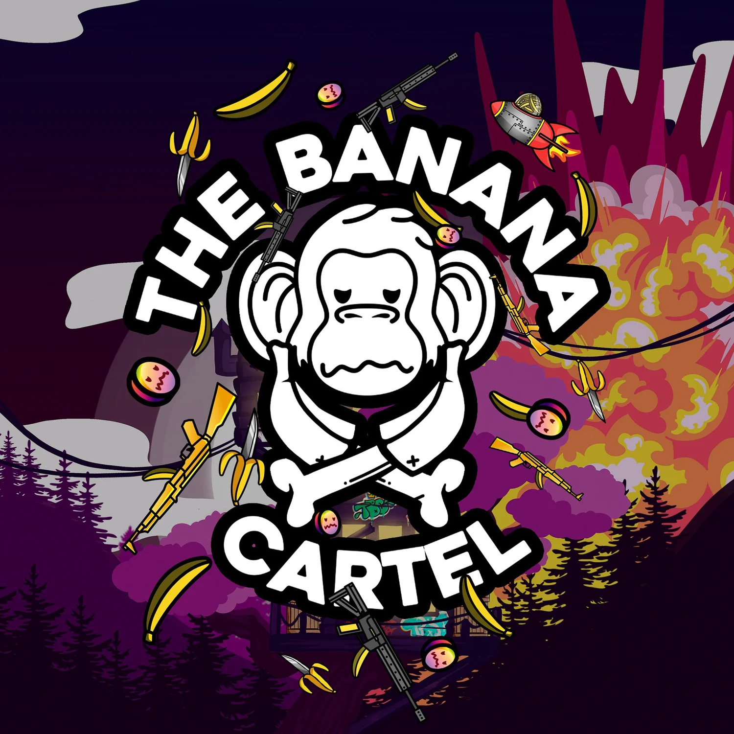 The Banana Cartel, Character design, illustration & generative art 56