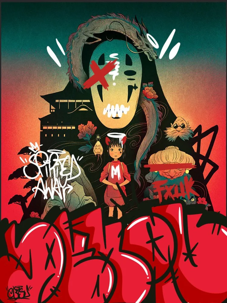Poster made with the Throwie graffiti font