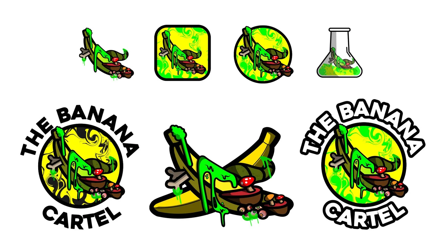 The Banana Cartel, Character design, illustration & generative art 4