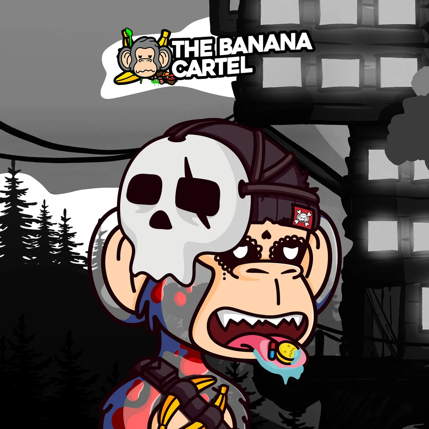 The Banana Cartel, Character design, illustration & generative art 46
