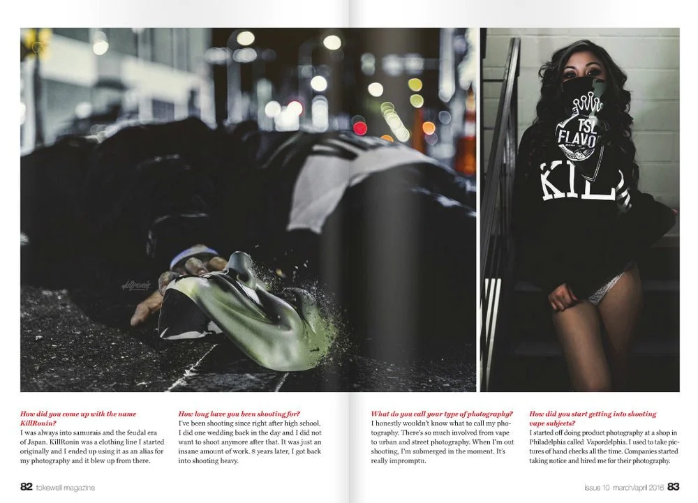 Tokewell Magazine interview spread with Killronin