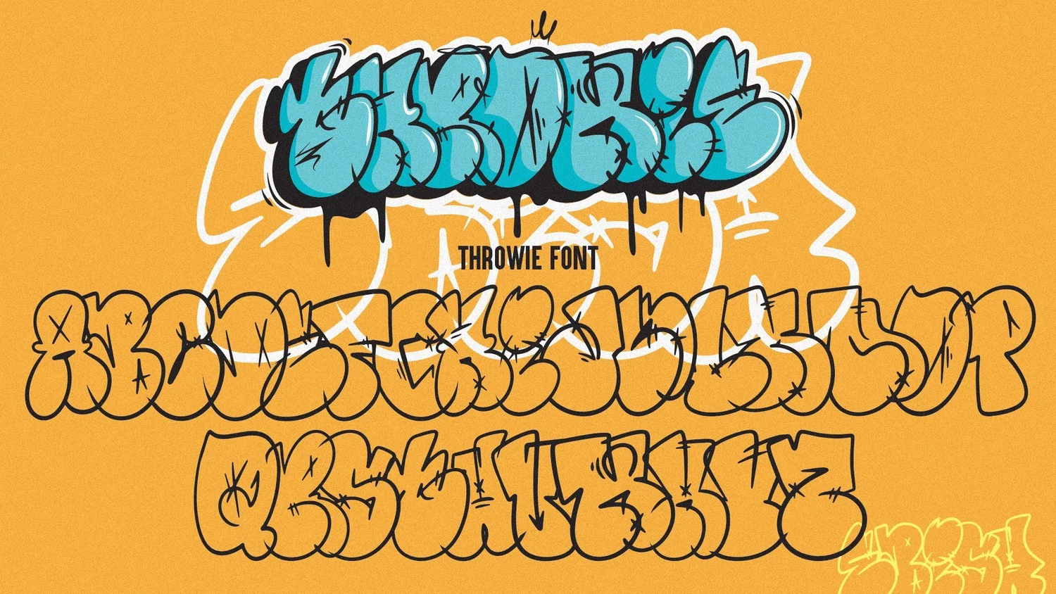 Throwie Font, Custom graffiti typeface 2