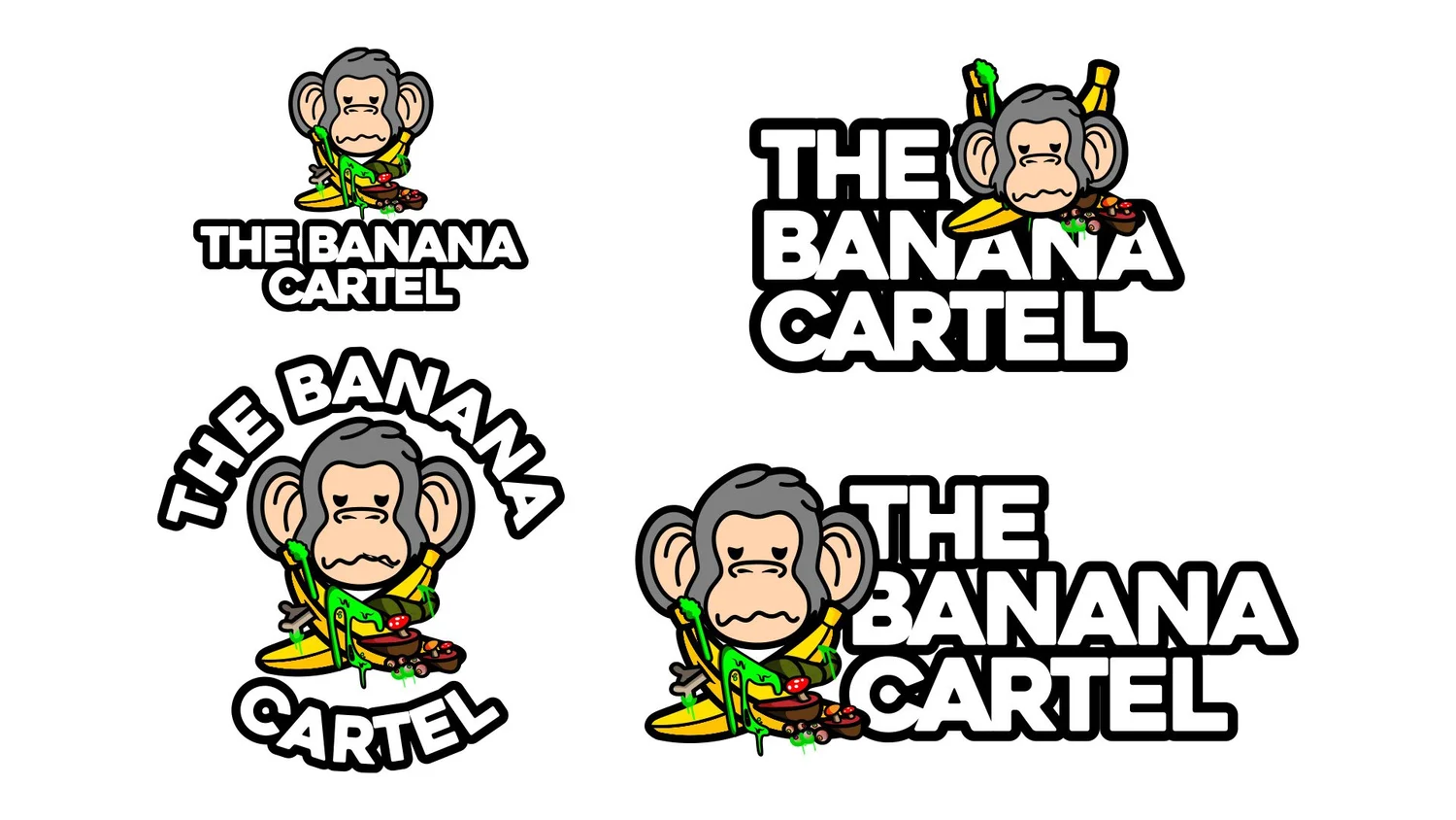 The Banana Cartel, Character design, illustration & generative art 12