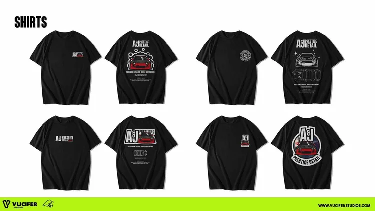 A&J Prestige Detail shirt designs