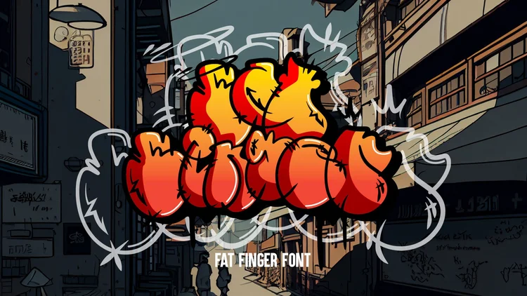 Fat Finger graffiti font by Paul Vu