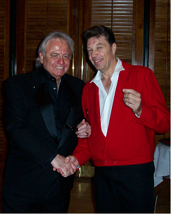 A special moment capturing both JAYS in one frame: Jay Black, former lead singer, with Jay Reincke, current lead singer carrying the torch.