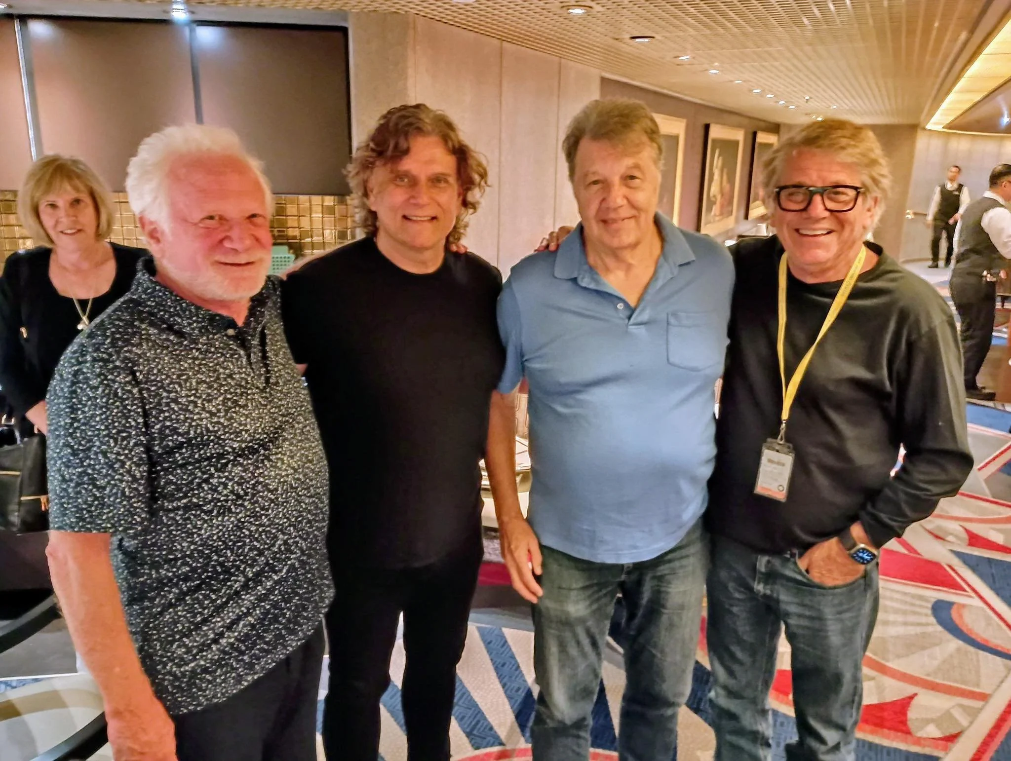 Darren and Jay with Donnie Most and Anson Williams from Happy Days on the Malt Shop Memories