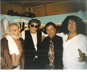 Good vibes and great music: The Turtles (Flo & Eddie) with Kenny and Howie of Jay and the Americans.