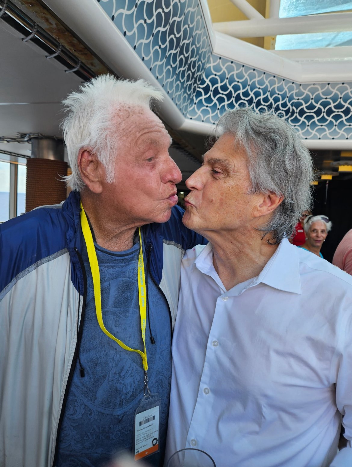 Bromance–Sandy and Dennis Tufano of The Buckinghams having a moment