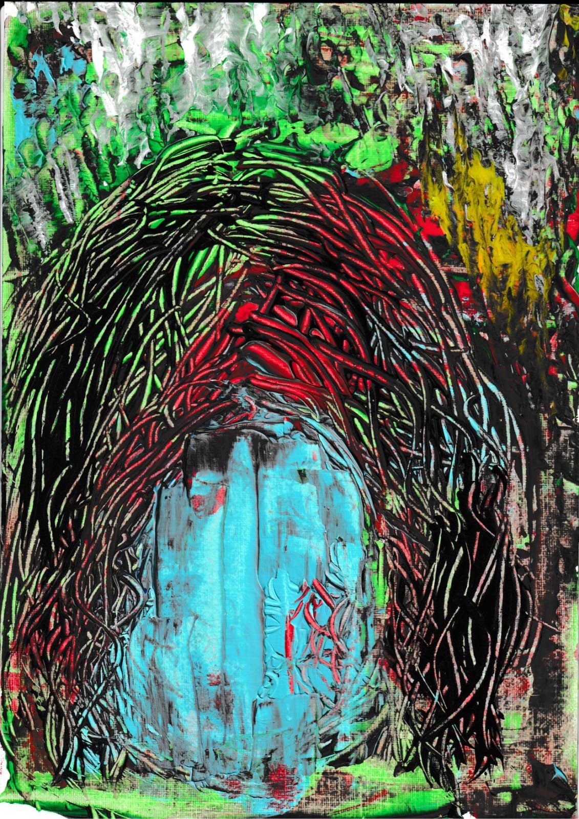 Title: "Believe"
Medium: Acrylic on Canvas
Description: "Created in a moment of deep despair, this painting symbolizes the power of hope and resilience. Layers of bold, contrasting colors reflect the emotional journey of transformation and renewal."