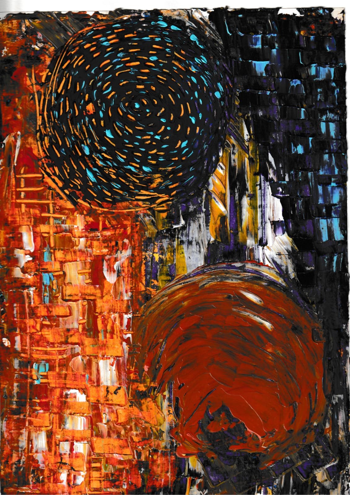 Title: "Believe"
Medium: Acrylic on Canvas
Description: "Created in a moment of deep despair, this painting symbolizes the power of hope and resilience. Layers of bold, contrasting colors reflect the emotional journey of transformation and renewal."
