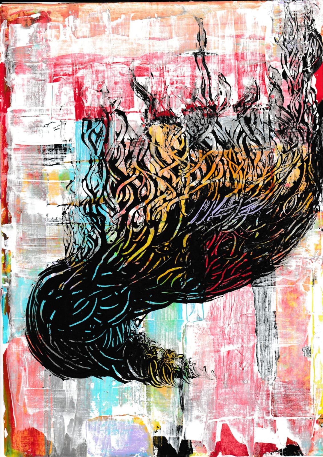 Title: "Believe"
Medium: Acrylic on Canvas
Description: "Created in a moment of deep despair, this painting symbolizes the power of hope and resilience. Layers of bold, contrasting colors reflect the emotional journey of transformation and renewal."