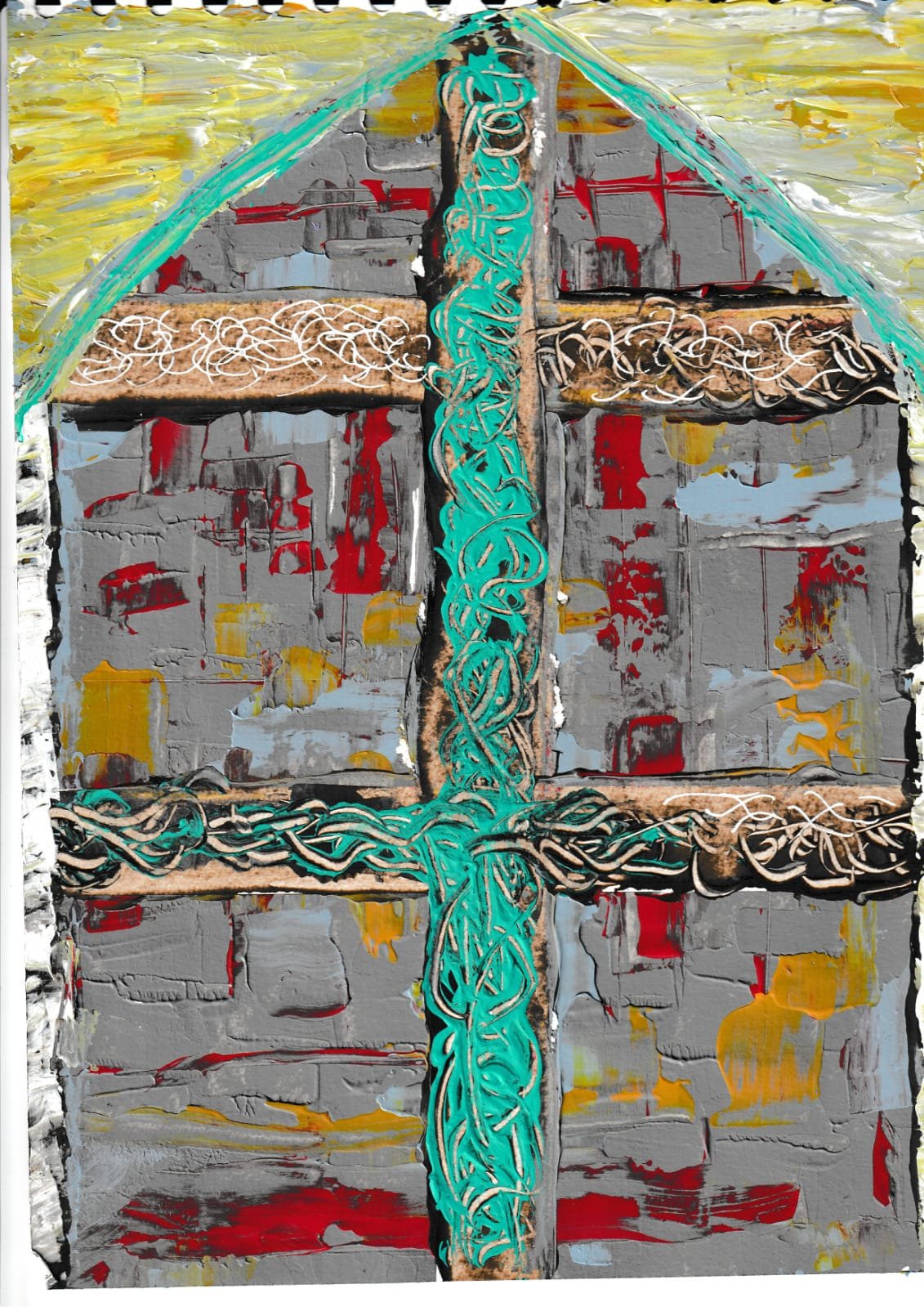 Title: "Believe"
Medium: Acrylic on Canvas
Description: "Created in a moment of deep despair, this painting symbolizes the power of hope and resilience. Layers of bold, contrasting colors reflect the emotional journey of transformation and renewal."