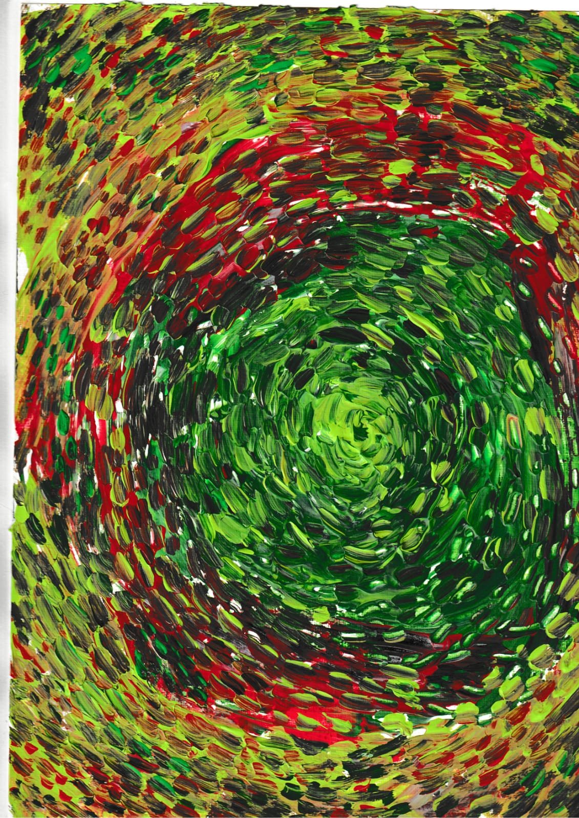 Title: "Believe"
Medium: Acrylic on Canvas
Description: "Created in a moment of deep despair, this painting symbolizes the power of hope and resilience. Layers of bold, contrasting colors reflect the emotional journey of transformation and renewal."