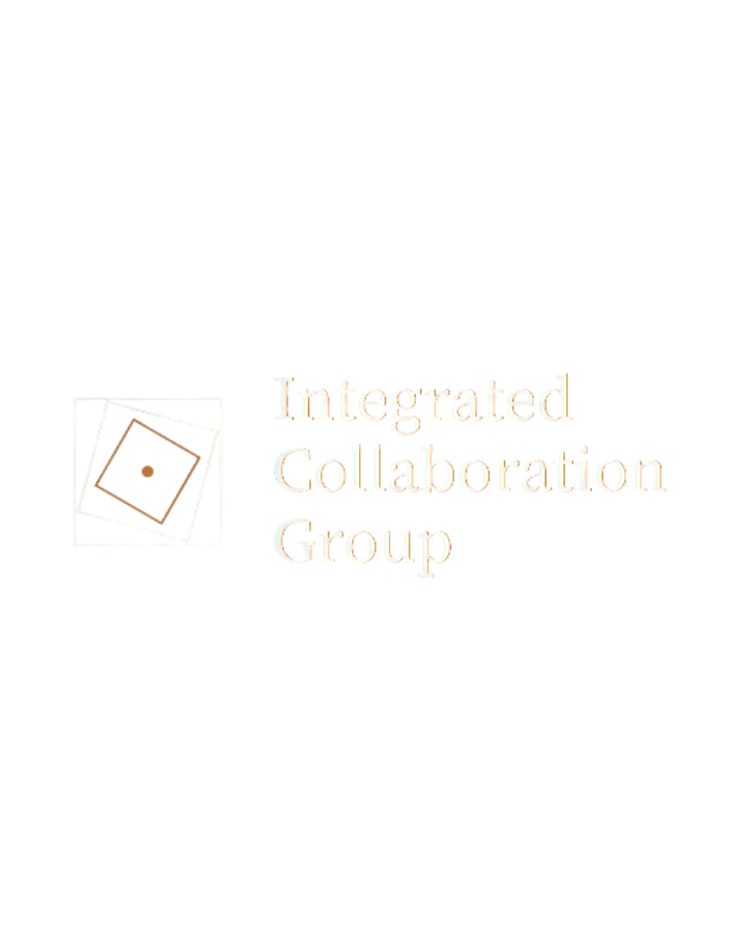 Logo with a colorful geometric shape and text that reads "Integrated Collaboration Group."