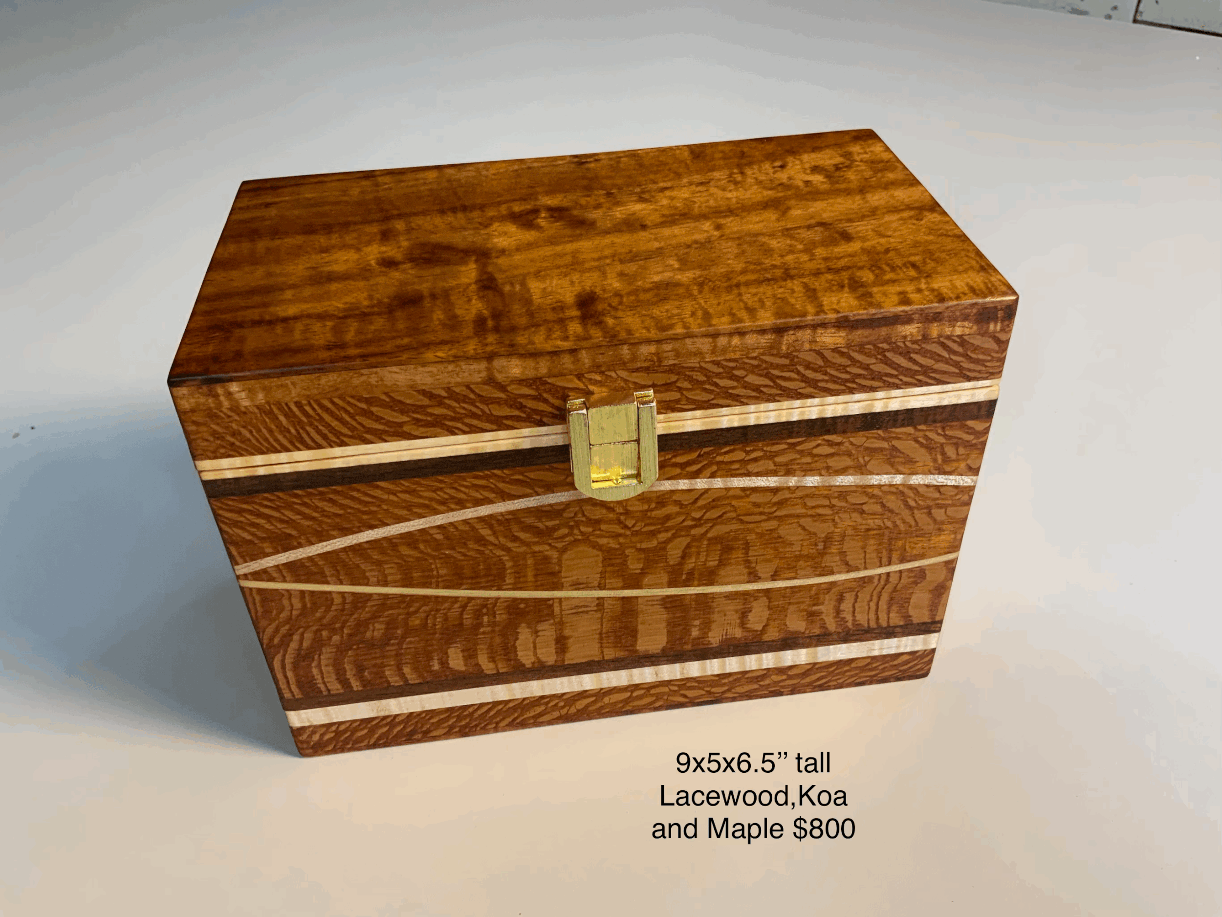 Lacewood, Koa & Maple Keepsake Box