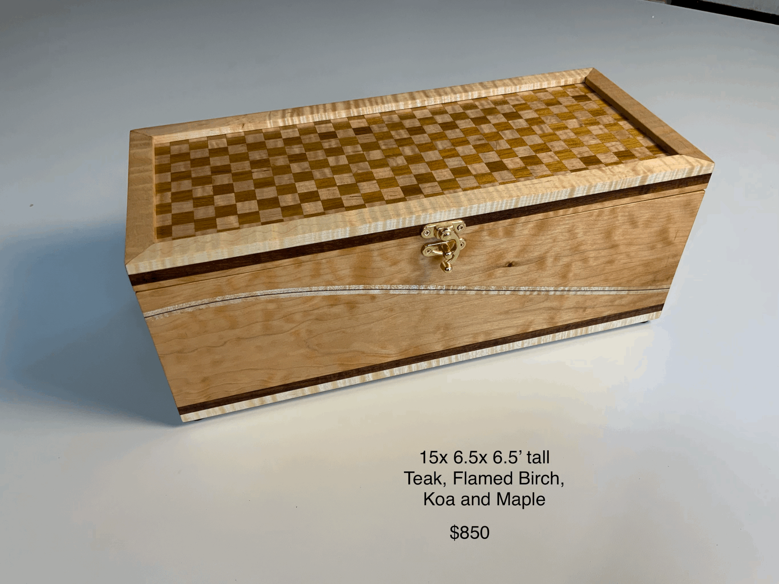 Teak, Flamed Birch, Koa & Maple