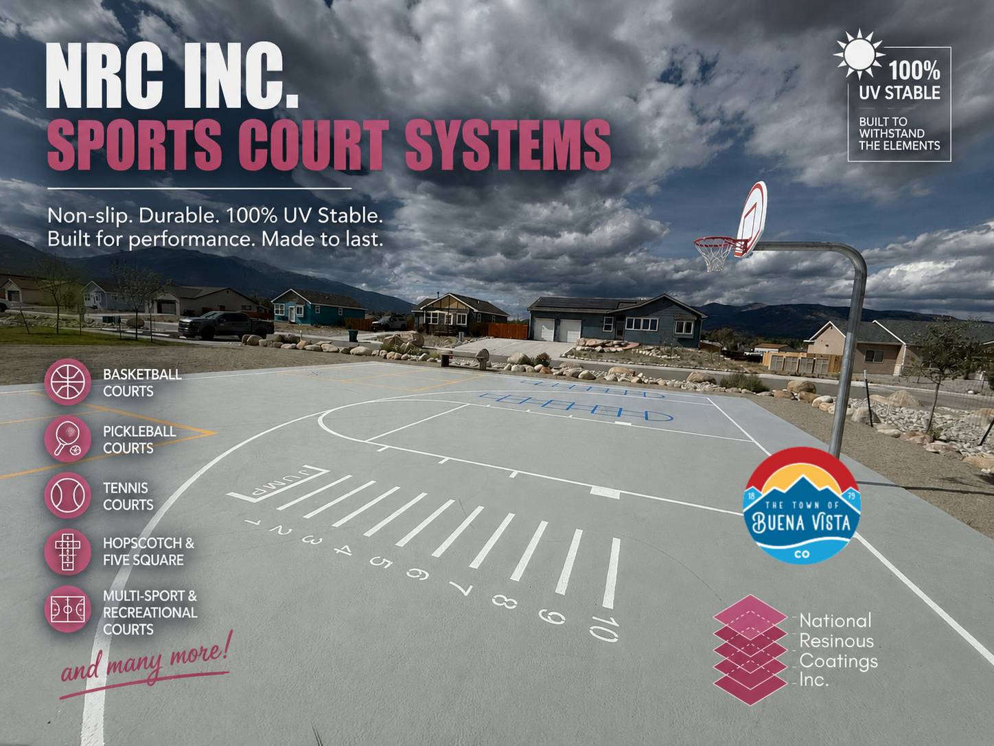 NRC INC Sport Court Spec for City of Buena Vista Colordao