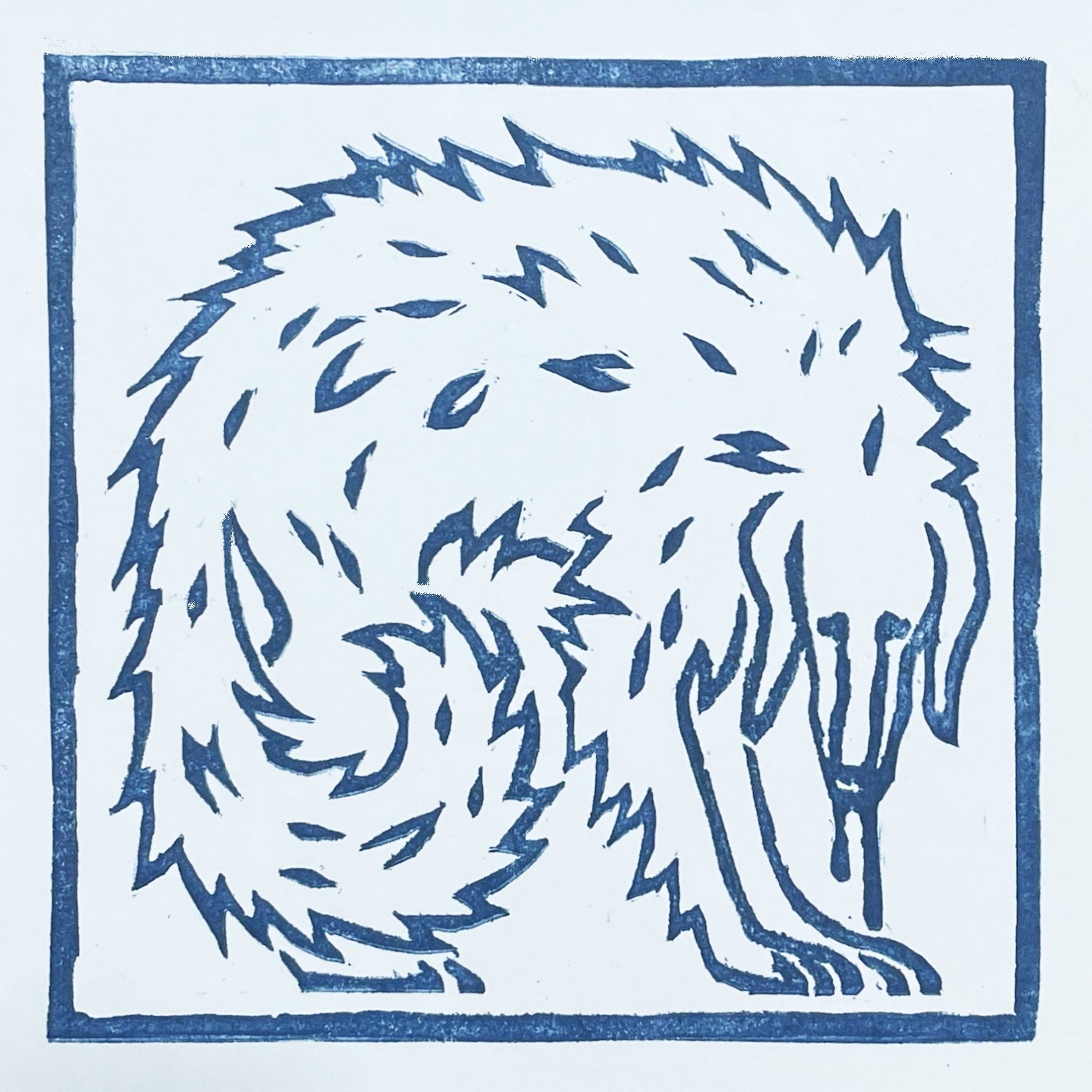 "My Guilt Will Not Purify Me" Linoprint