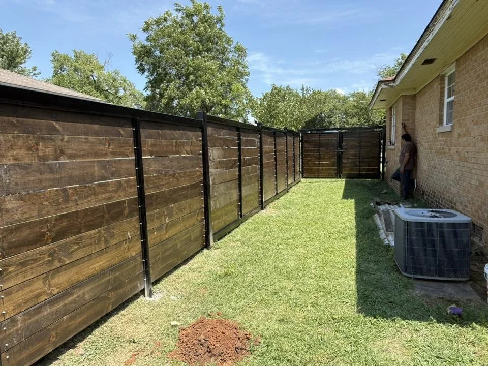 Metal and Wood Fence