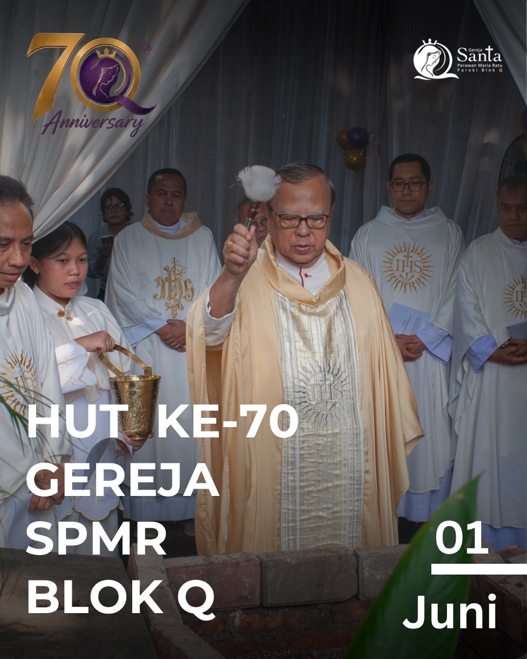 Selama 70 tahun, tempat ini menjadi tempat perjumpaan dengan Tuhan.

Tempat doa dipanjatkan, harapan dipulihkan, dan iman diteguhkan.

Gereja ini adalah rumah kita bersama.. dibangun oleh kasih, dirawat oleh kesetiaan, dan akan diwariskan dari genera