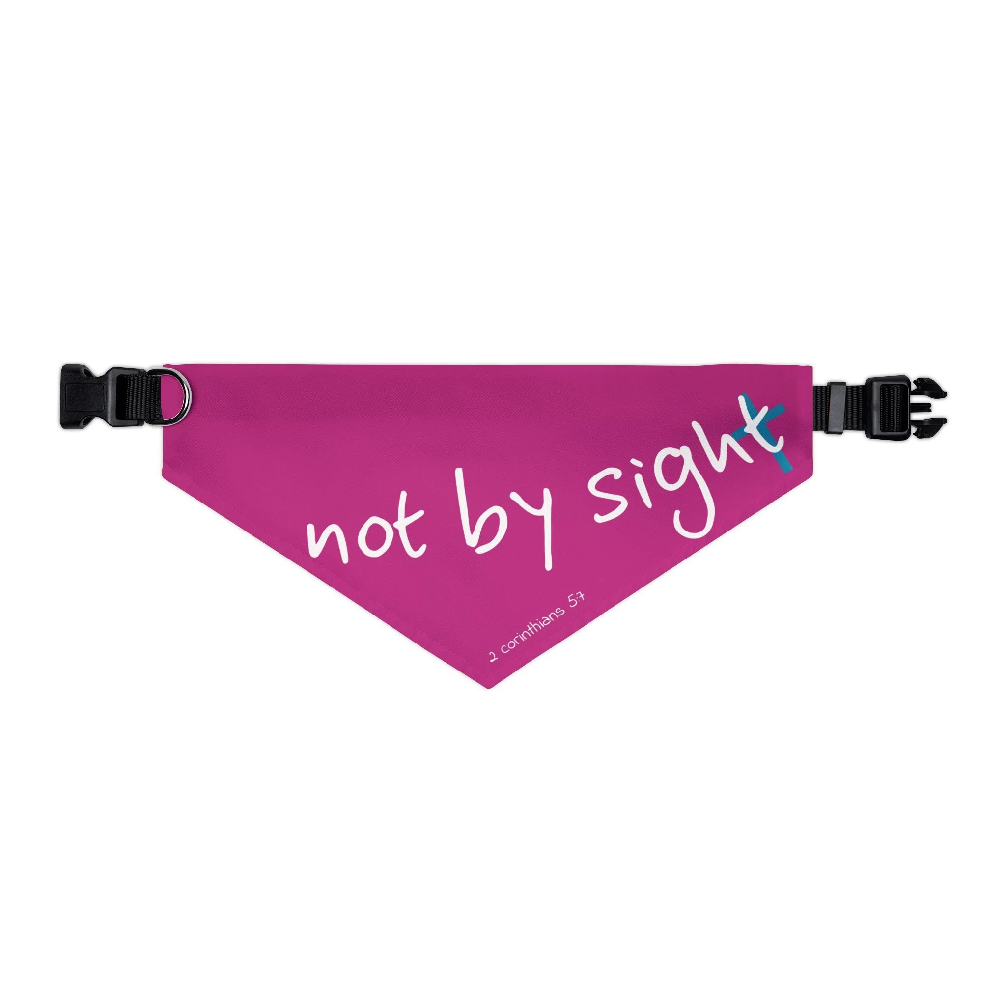 "Not by Sight" Pet Bandana Collar (matching to Lily's Cruiser Line") PINK
