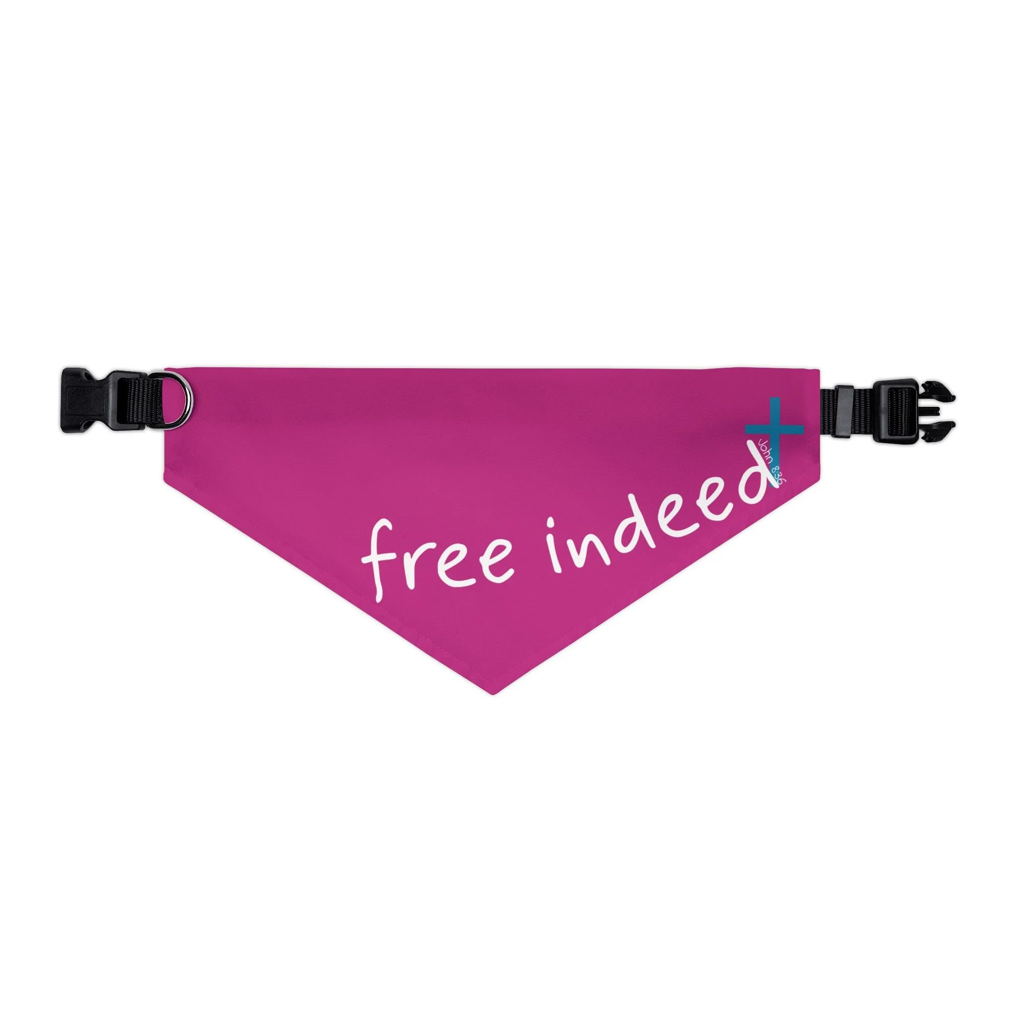 "Free Indeed" Pet Bandana Collar — (matching to Lily's Cruiser Line") PINK