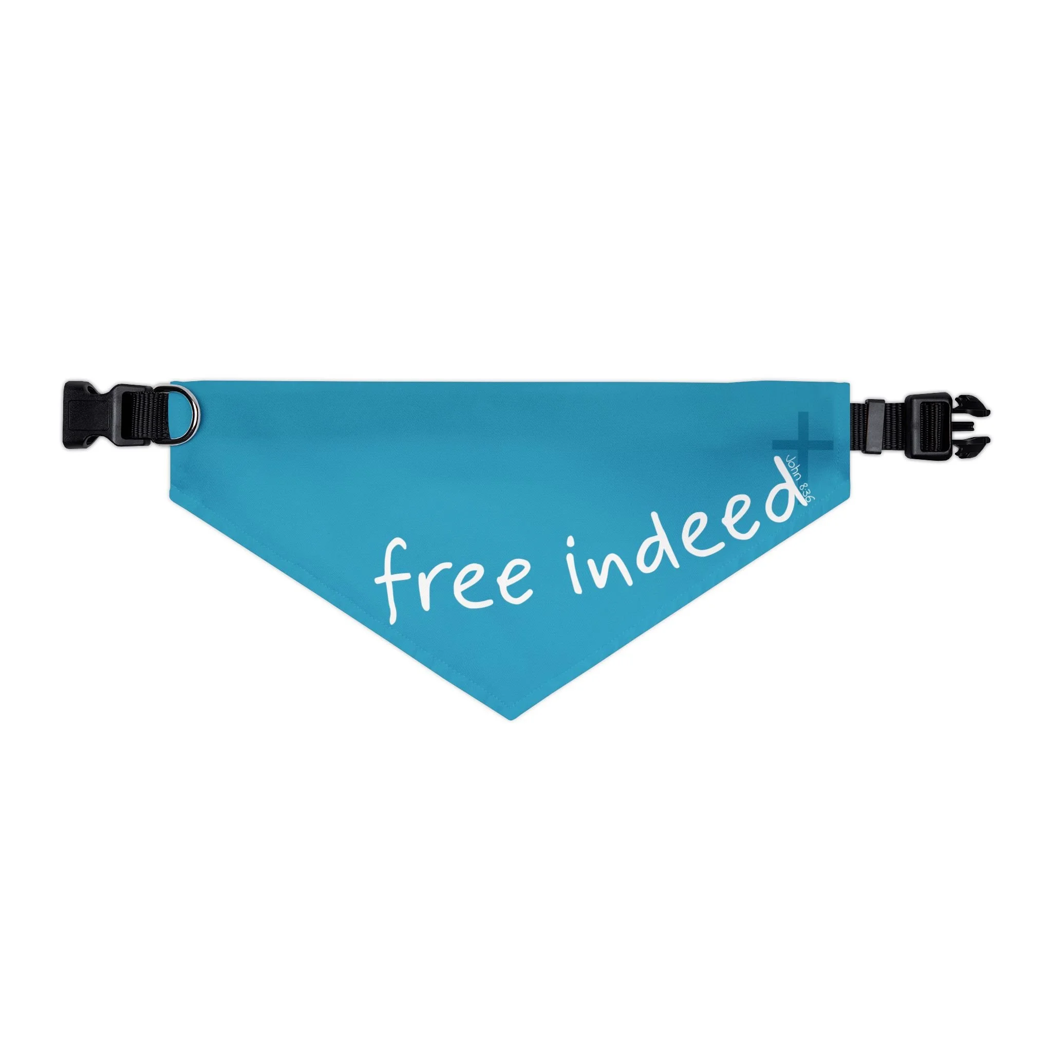 "Free Indeed" Pet Bandana Collar — (matching to Lily's Cruiser Line") BLUE